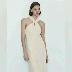 NWT Massimo Dutti Textures Crossover Dress